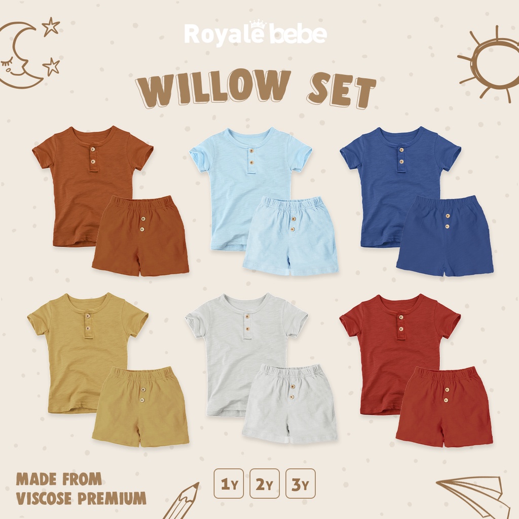 Royale Bebe Wilow Set Setelan Baju Anak Laki - Laki 1 - 3 Tahun