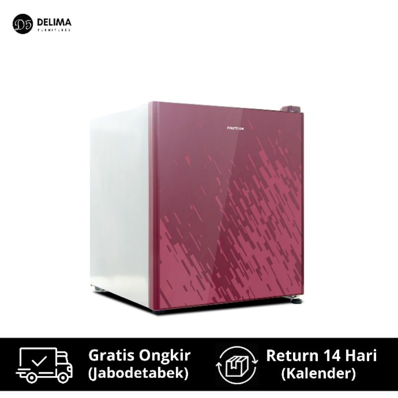 Kulkas Mini Refrigerator 50 Liter Polytron PRH 51R - Merah
