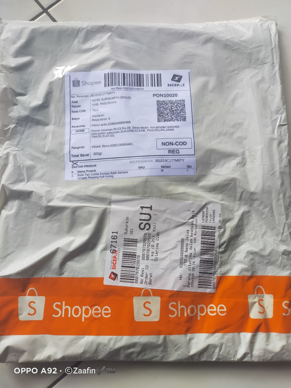 Batik Pari Coklat Kemeja Batik Asmara Lengan Panjang Full Furing