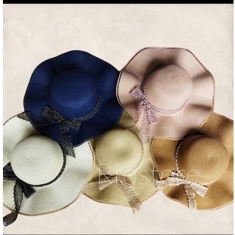 Topi Pantai Fuji Gelombang Renda