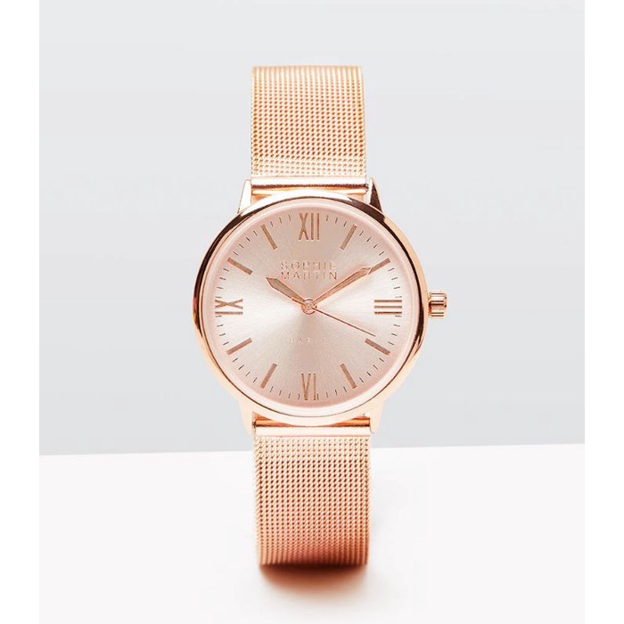 Jam Tangan Wanita Remaja Murah Fashion Pesta Cewek Mewah Zarla Rose Gold Original Sophie Martin Pari