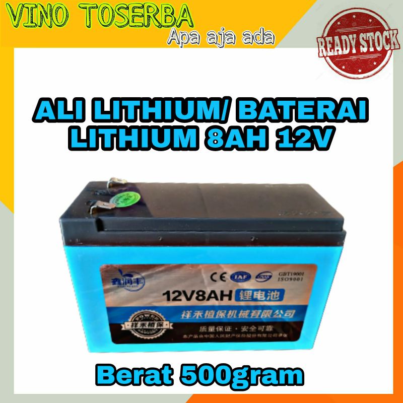 Jual AKI KERING DAN UPS LITHIUM 8AH/ BATERAI VRLA LITHIUM BATTERY 12 ...