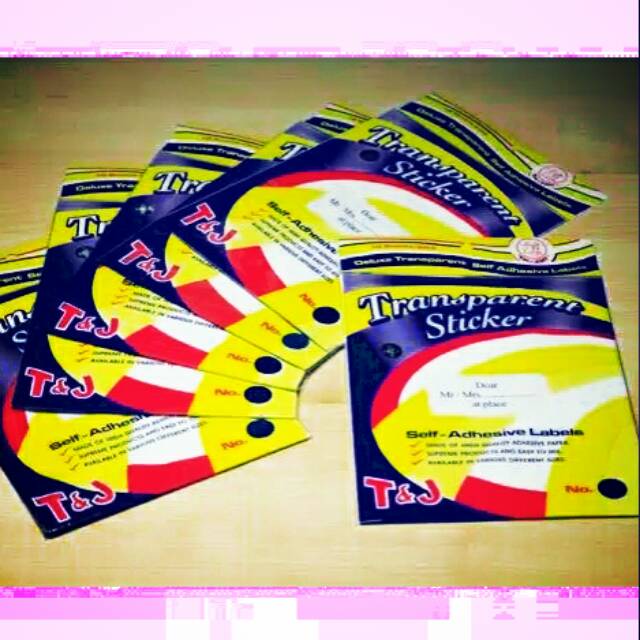 

Label transparant Tom and Jerry 103 undangan isi 25 pcs GHB Tebal