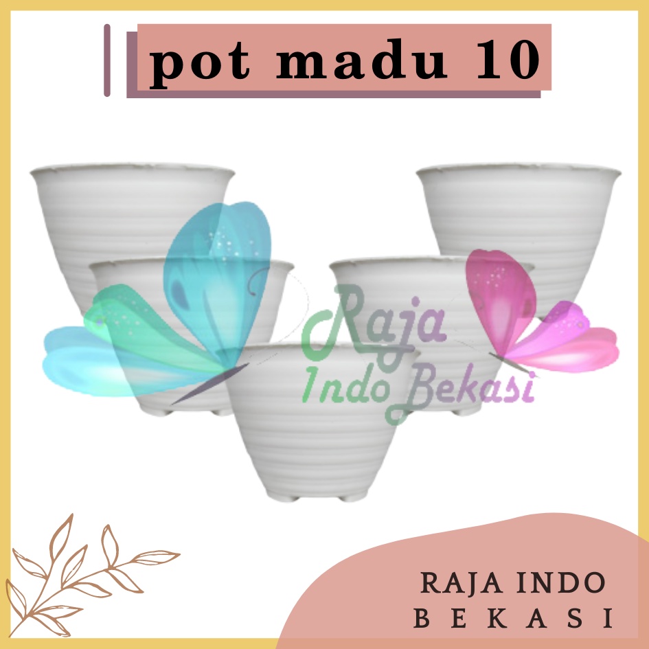 Pot Madu 10 Krem Vas Pot Mini Lucu Bunga Tanaman Kaktus Ukuran Mirip Pot Tawon 10 Putih