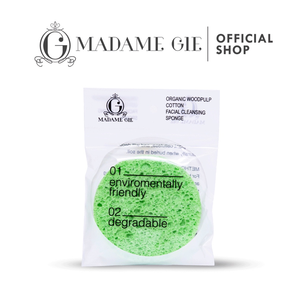 LIZBEAUTY - Madame Gie Organic Woodpulp Cotton - Facial Cleansing Sponge