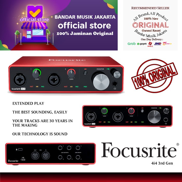 FOCUSRITE 4I4 SOUNDCARD AUDIO INTERFACE