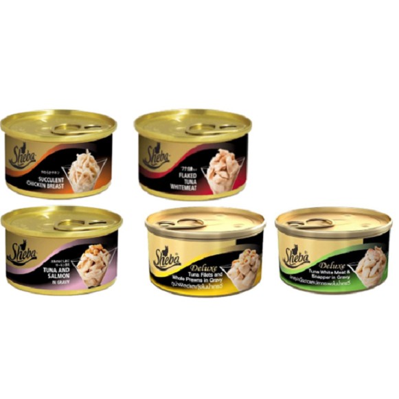 SHEBA KALENG 85G TUNA SALMON GRAVY