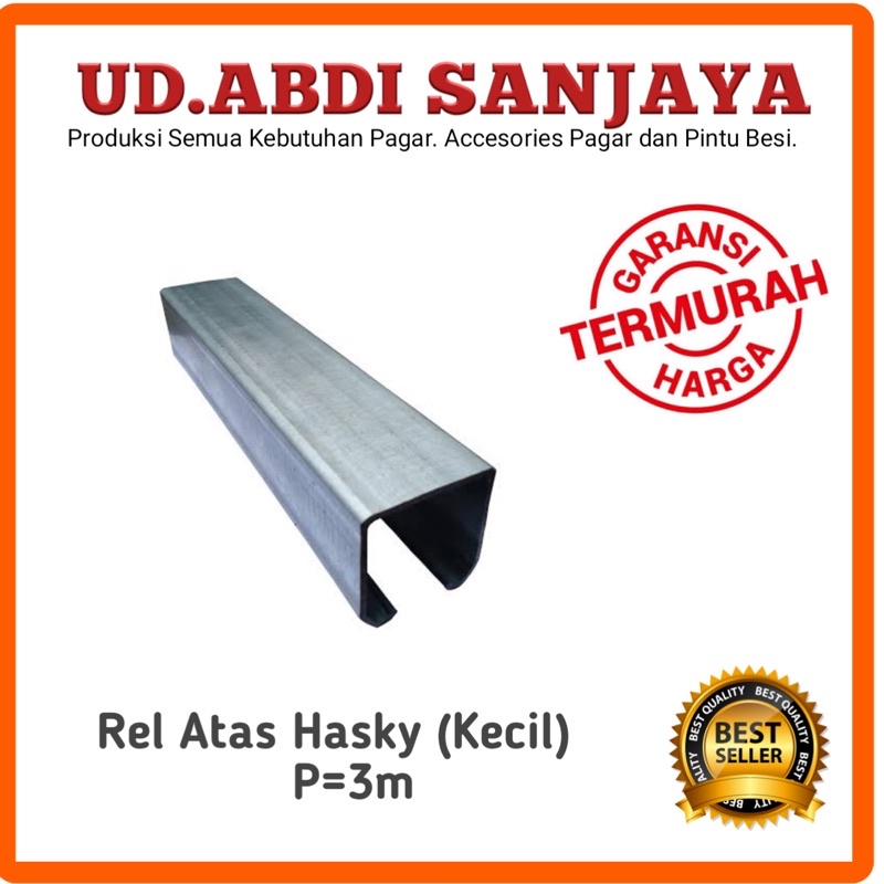 Rel Atas Kecil Haski 3m Pintu garasi pintu Geser Besi
