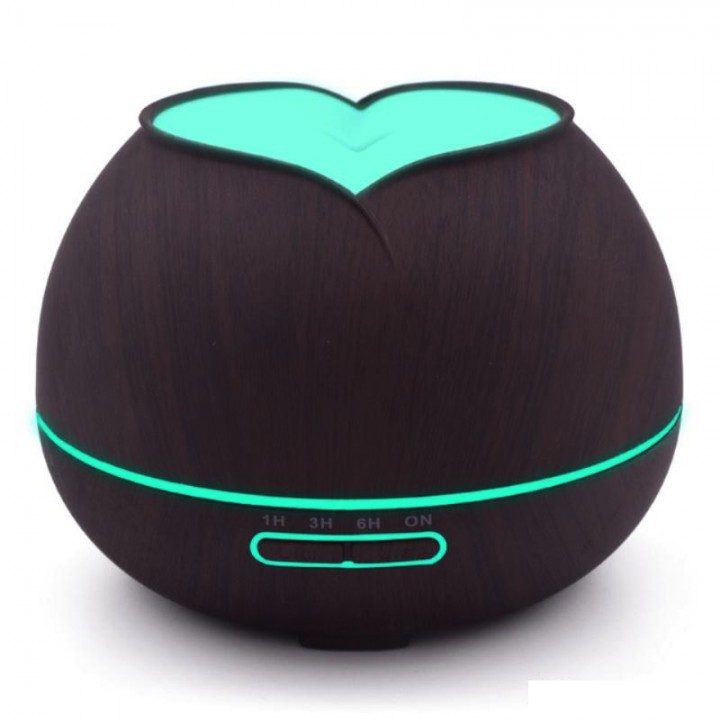 H31 Wooden Humidifier Aroma Diffuser 7 Color LED Light 300ml Black