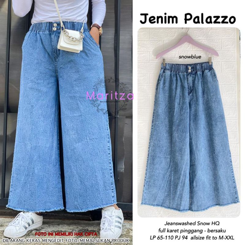 JENIM PALAZZO BY MARITZA (CELANA KULOT JEANS) celana kulot muslimah