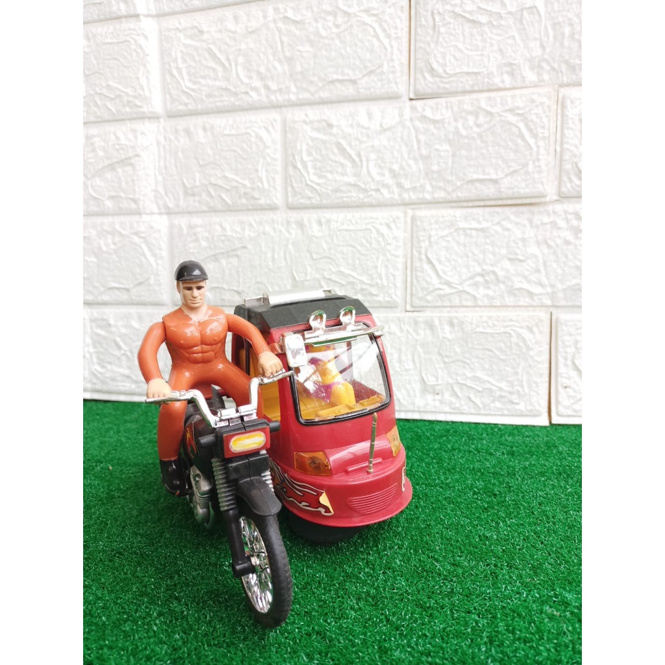 Mainan anak Becak Montor / Bentor Ada Music And Lampu