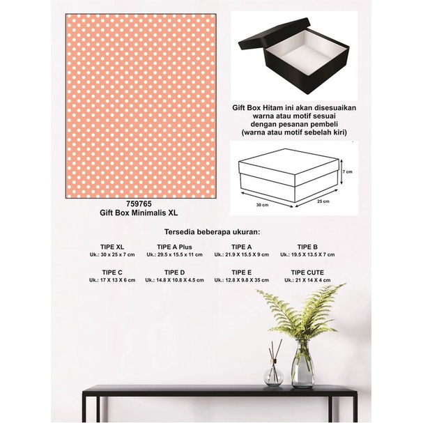 

Kotak kado/Kotak Hadiah/Box Minimalis XL-Polka Spectra SOFT PINK-A