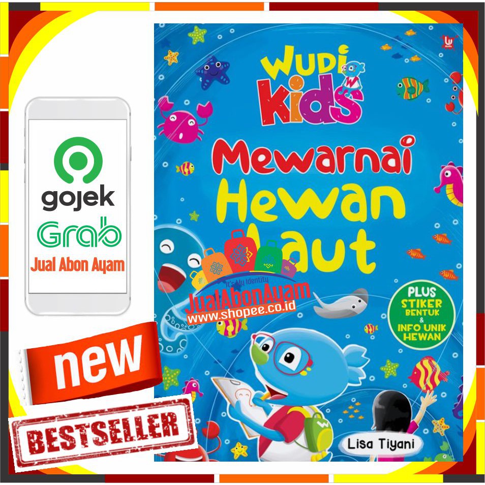 BUKU WUDI KIDS MEWARNAI HEWAN LAUT LISA TIYANI