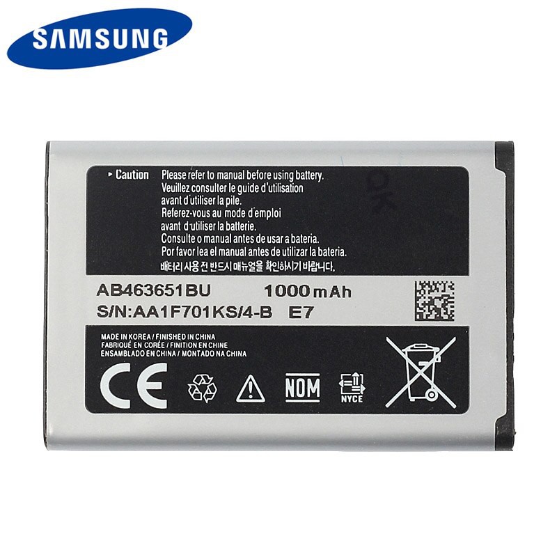 Battery Baterai Batre Handphone Samsung AB463651BU / S3650 / B3410/ S 3650