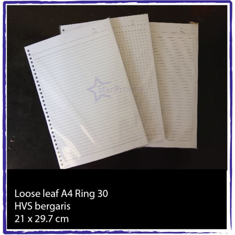 

Loose Leaf A4 Ring 30 Isi 100 Kertas File Murah