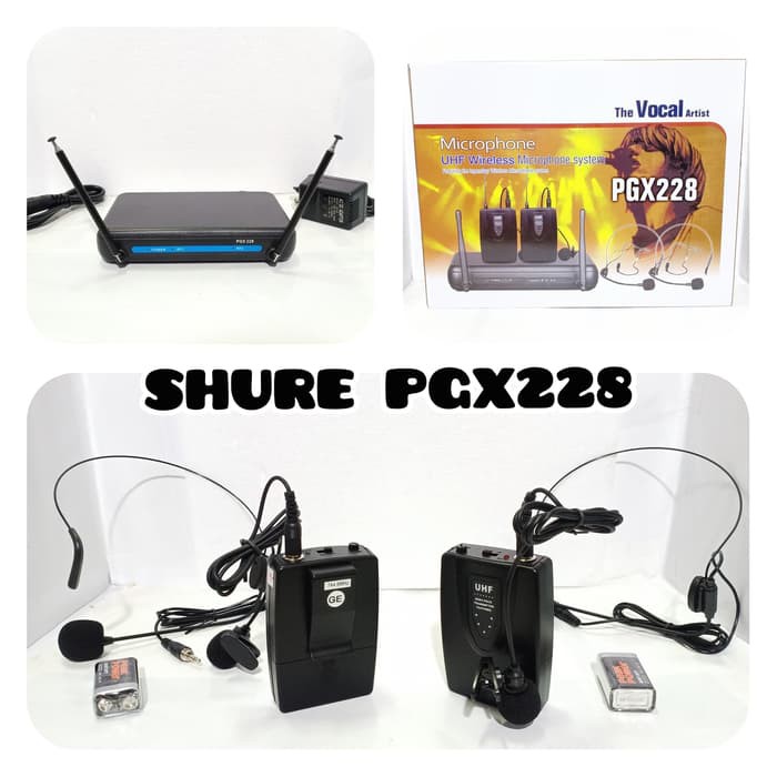 SHURE PGX228 MIC CLIP ON DAN HEADSET MICROPHONE SYSTEM