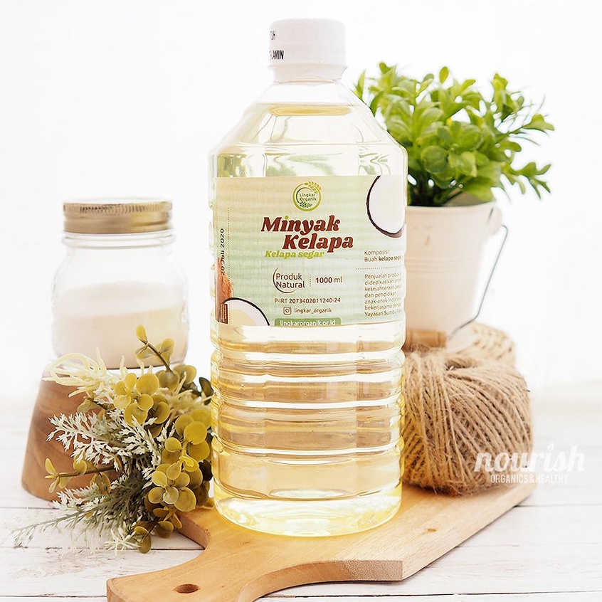 Lingkar Organik, Coconut Oil 1L (Minyak Goreng Kelapa)