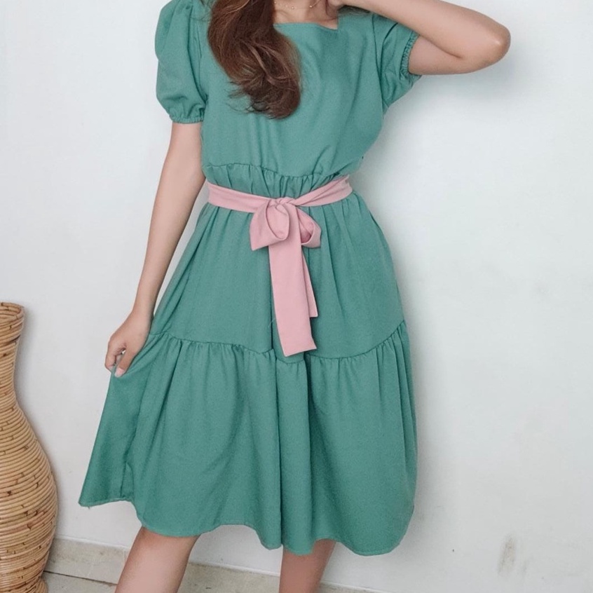 CASSANDRA DRESS/DRESS KOREA/DRESS WANITA/DRESS BAHAN KATUN SHAKILLA/DRESS