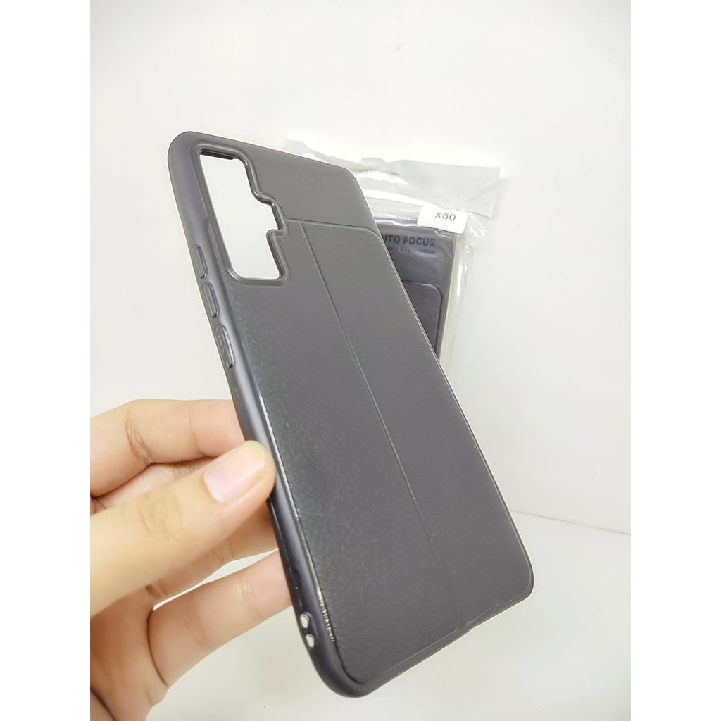 AutoFokus Vivo X50 5G 6.56 inchi Leather Soft Case AUTOFOCUS Vivo X50 Motif Kulit Jeruk