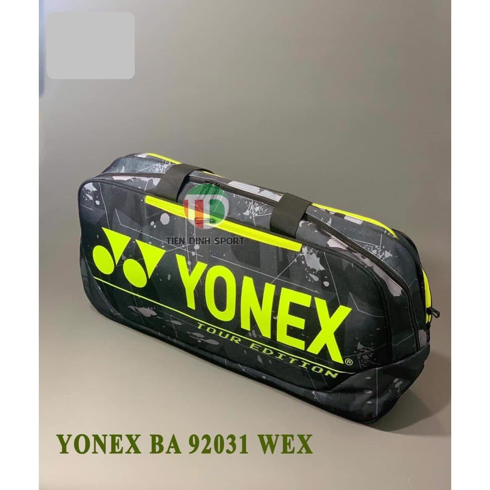 Limited Stock Tas Tenis Tennis Badminton Yonex 92031 6R Black Yellow Original
