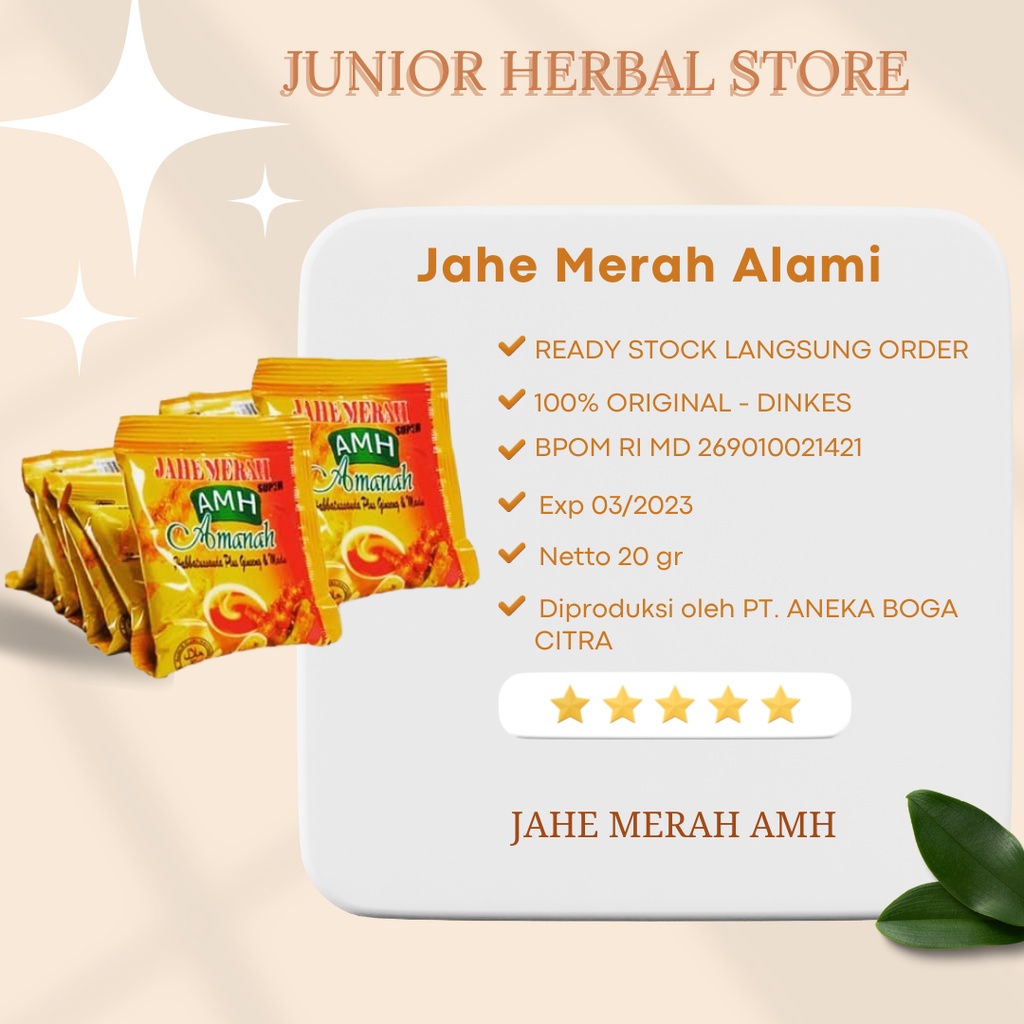 Jual Jahe Merah Amh Gr Jahe Merah Asli Sacset Amh Jahe Amh