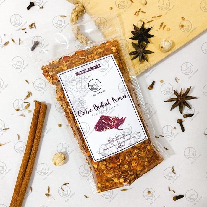 

NEW 100gr Cabe Bubuk Kasar/ Chili Flakes / Rempah / JSR 100% PREMIUM