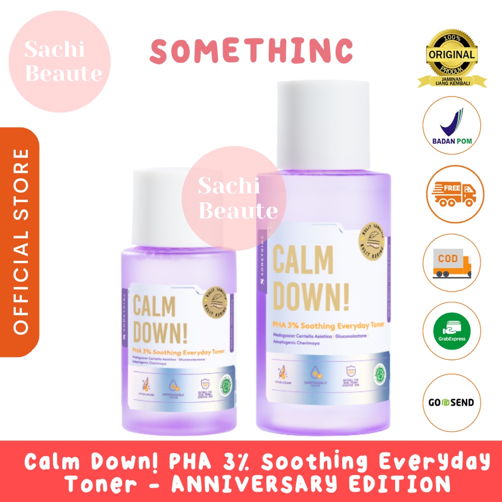 SOMETHINC Calm Down! PHA 3% Everyday Toner - Toner Menenangkan &amp; Mencerahkan kulit