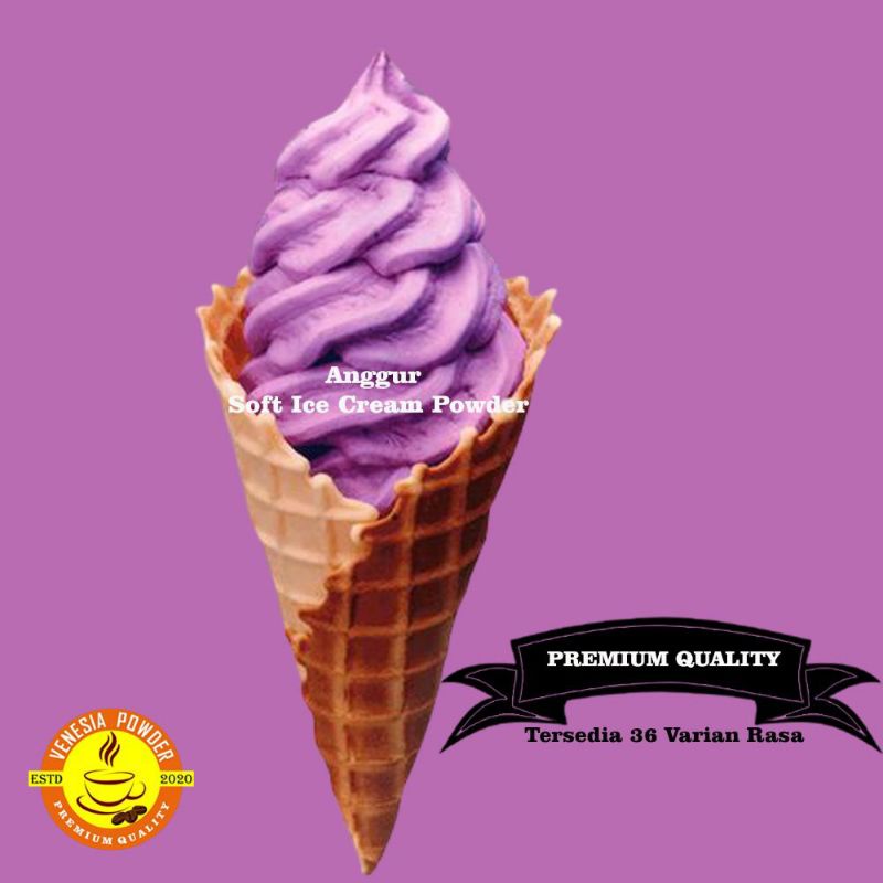 

SOFT ICE CREAM RASA ANGGUR TERLARIS 1KG-BUBUK ES KRIM ANGGUR 1KG-BUBUK ES KRIM