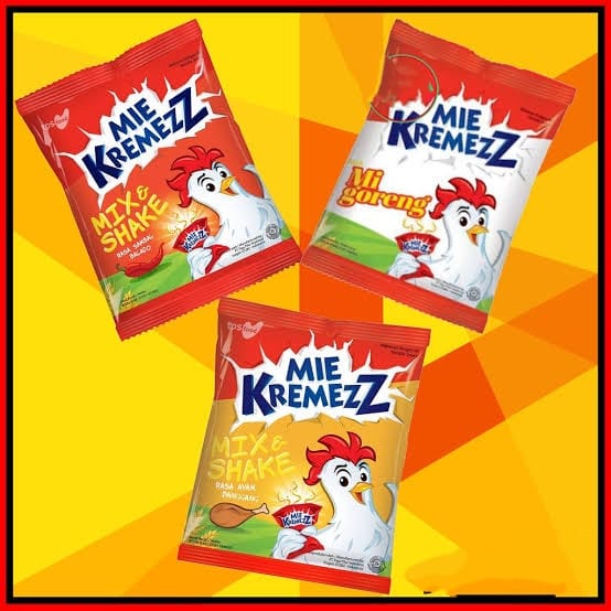 

Mie kremezz mix and shake cemilan enak dan murah renceng ( isi 10pcs) mie kremes