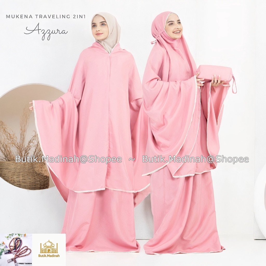 MUKENA DEWASA 2in1 TRAVELLING AZZURA BELI MUKENA