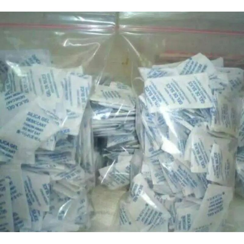 silica gel natural bungkus kertas 5cm sachet kualitas no satu anti jamur lembab dan bau