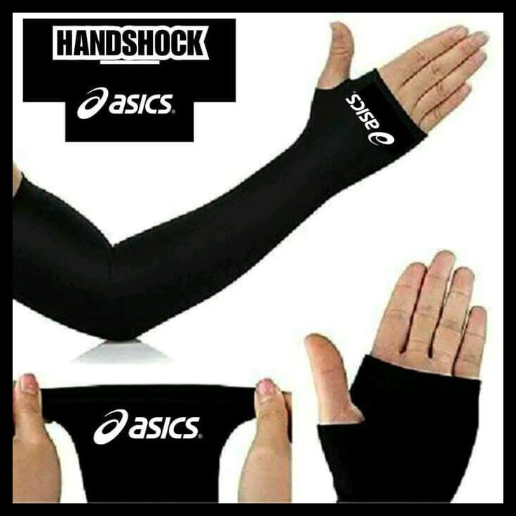 Manset Tangan Asics Arm Long Sleeve Utk Pria Wanita Sepedah Volly Run