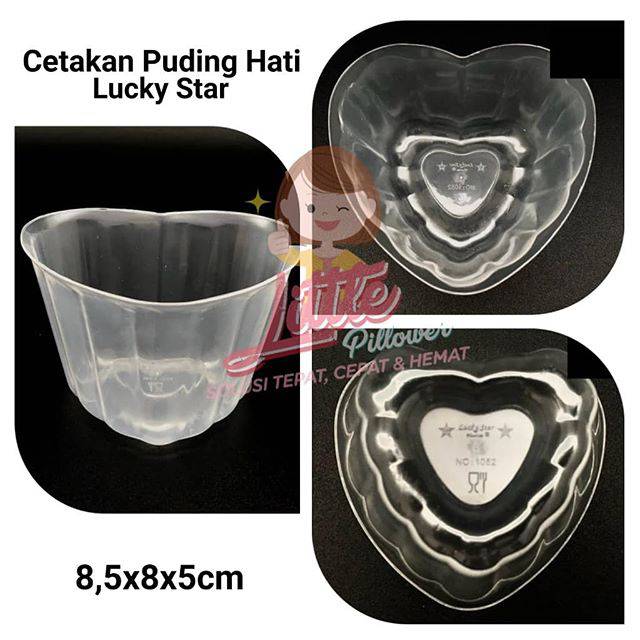 cetakan puding hati lucky star/cetakan puding/ cetakan bolu kukus