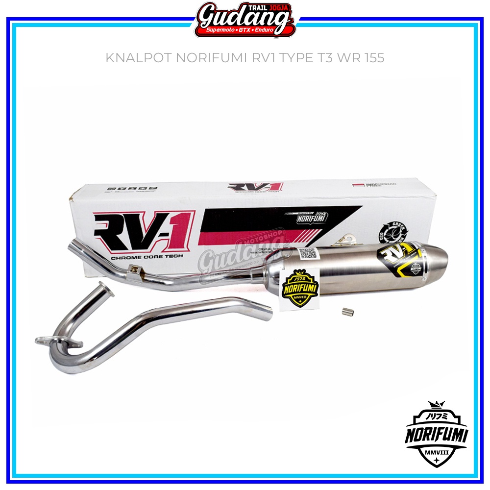 Kenalpot Knalpot Muffler Norifumi NOCTUS T3 RV1 T3 Bore Up Standar CRF 150L KLX 150 WR 155 Bigfoot Chrome Original