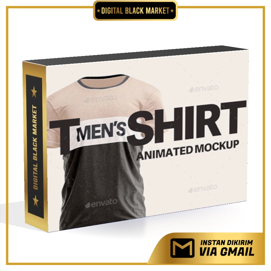 Mens T-Shirt Animated Mockups Set - Adobe Photoshop
