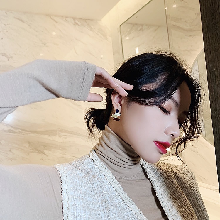 Korea anting-anting Impressionist Bahasa Perancis retro anting-anting temperamen liar baru fashion a