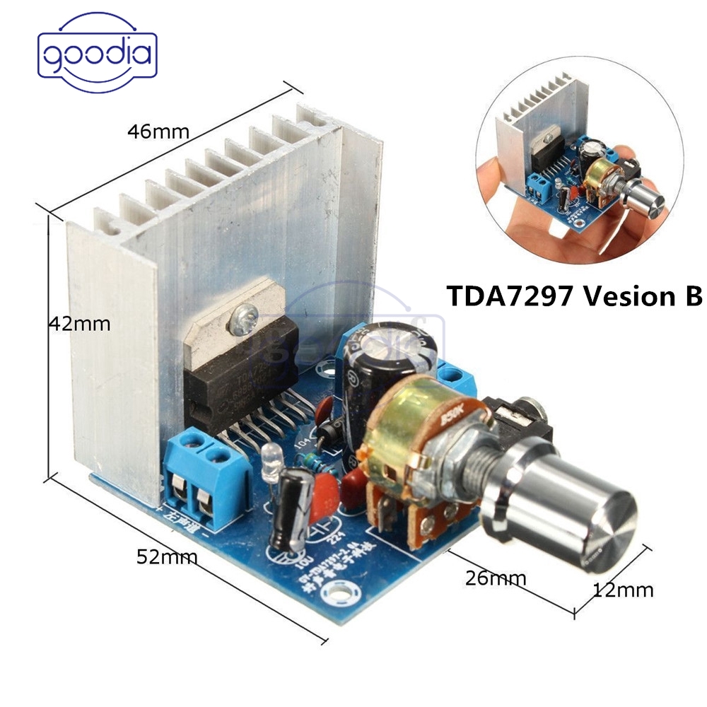 Modul Audio Amplifier Digital Dual Channel Ac/Dc 12v Tda7297 2x15w Diy