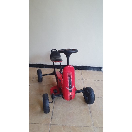 Gokart PMB warna merah mainan aki
