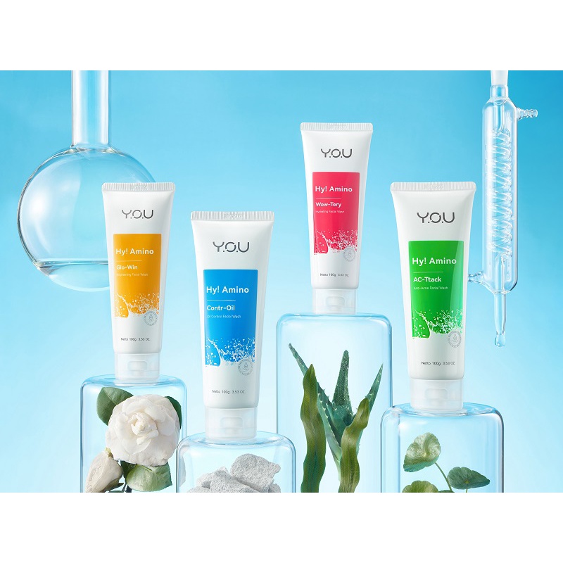 You Hy Amino Facial Wash | Anti Acne | Oil Control | Brightening | Hydrating | Bye Byeteria 100ml
