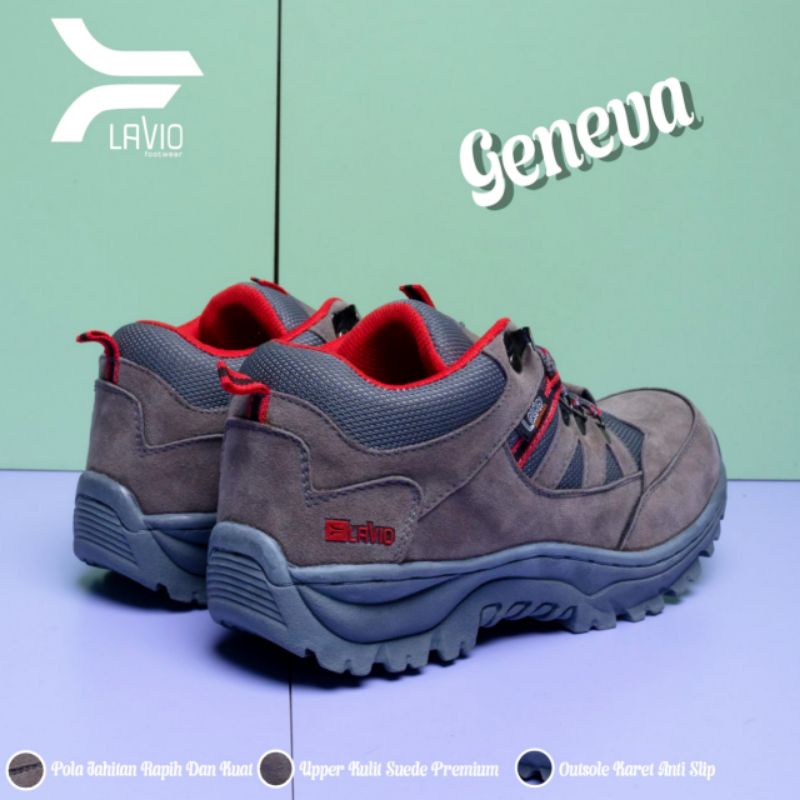 Sepatu Safety Pria Ujung Besi Original Lavio Geneva Pendek Kerja Proyek Lapangan