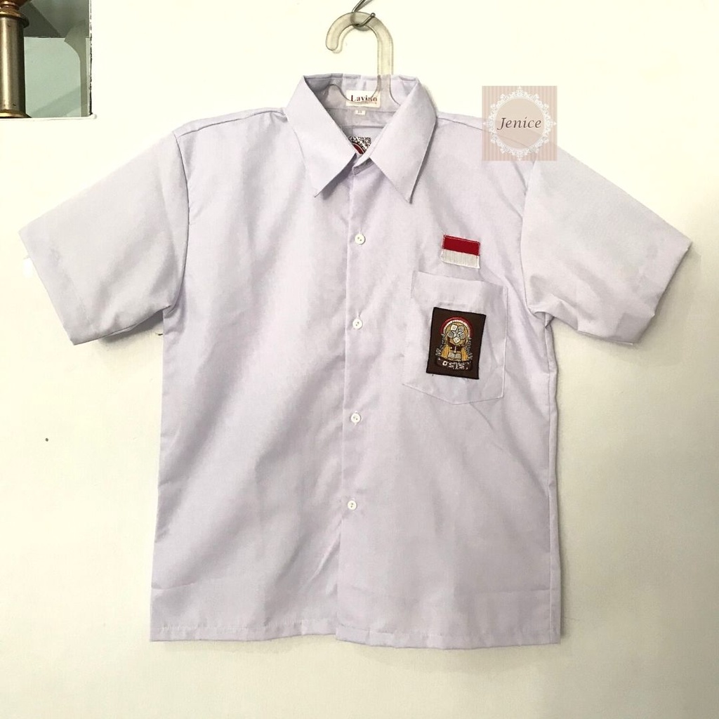 Seragam Sekolah Kemeja Pendek Putih Laki-Laki SD SMP SMA-3