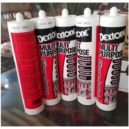 Paket 24 pcs Sealent Dextone Sealent / Silicone / Lem Kaca - HITAM