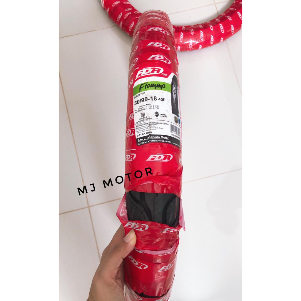 BAN LUAR FDR FLEMMO 80/90 RING 18 HARGA SATUAN BUKAN SEPASANG BUKAN BAN TUBELESS
