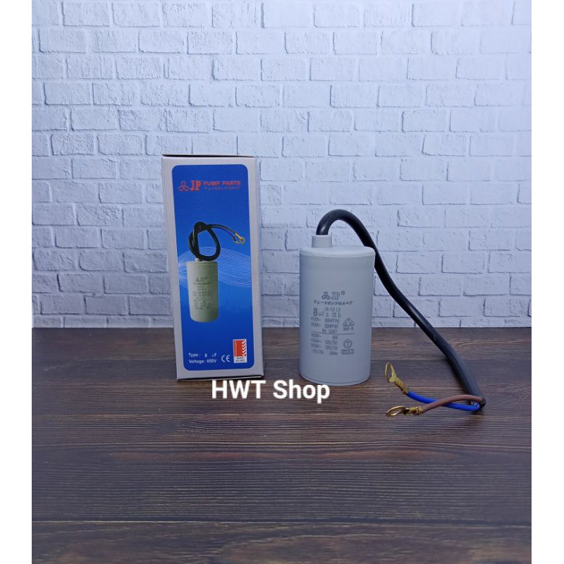 Kapasitor 8 Uf 450v JP ~ Capacitor 8 Uf 450v ~ Kapasitor Pompa Air