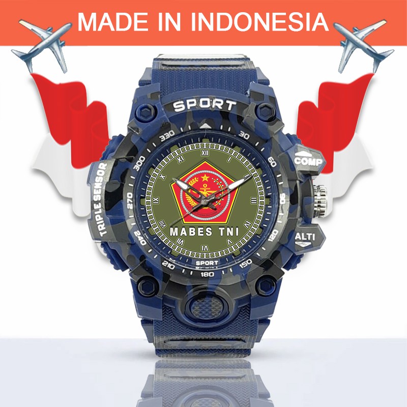 (SPECIAL EDITION) JAM TANGAN LOGO MABES TNI WATER RESISTANT NO.12