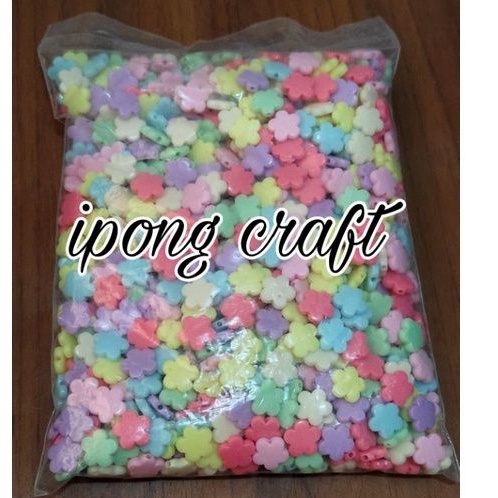 Mote Bunga Pastel / Manik Bunga Pastel / Manik-Manik 1PON -/+ 450Gram