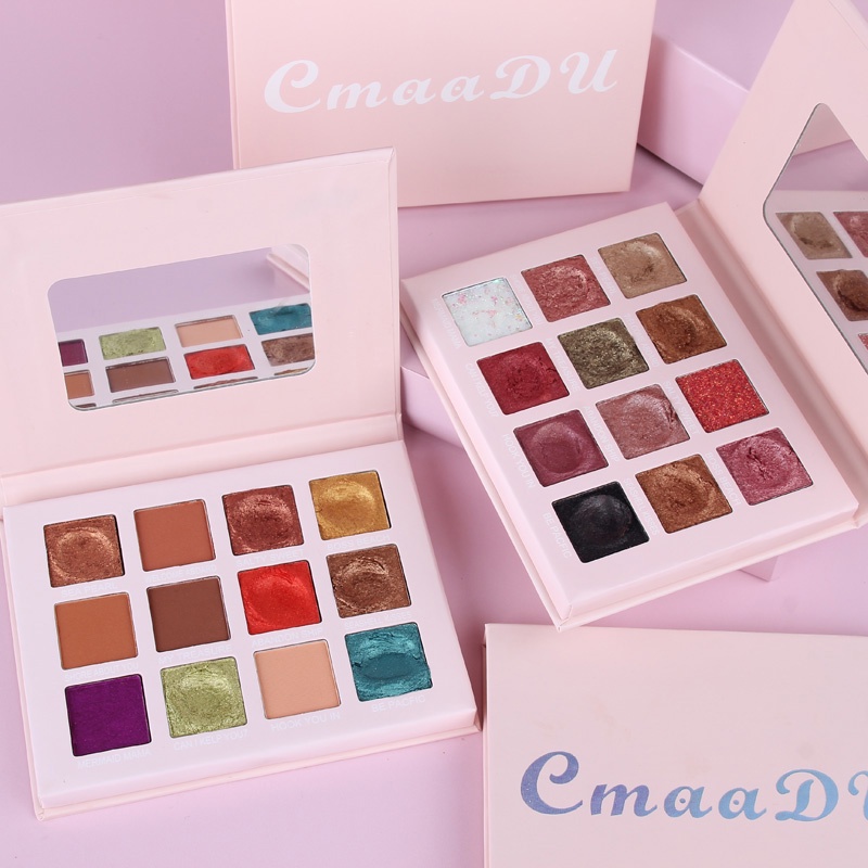 CMAADU EYESHADOW 12 WARNA Eyeshadow Shimmer Palet Eyeshadow