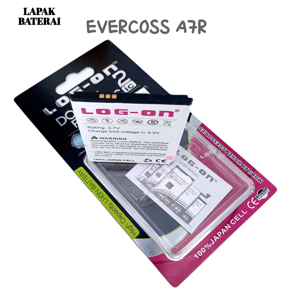 LOG - ON Evercoss A7R Baterai Double IC Protection Battery Batre