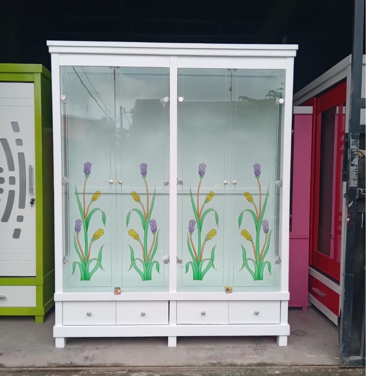 (Free Ongkir) Lemari Gamis 4 Pintu / Lemari Baju Gantung