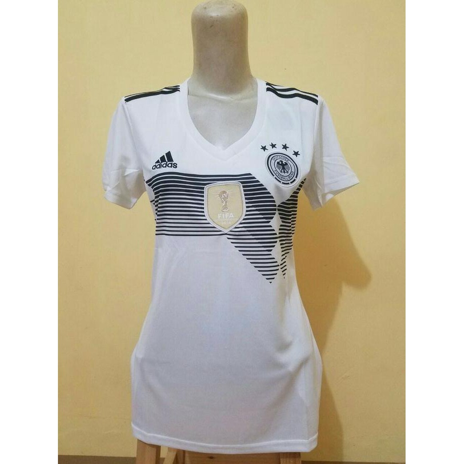 Jersey Baju Kaos Bola Ladies Cewek Jerman Home Piala Dunia 2018